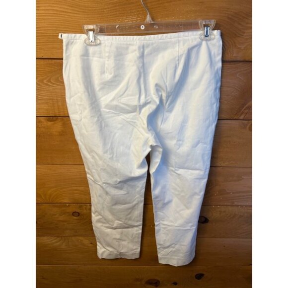 J. McLaughlin Womens White Cropped Leggings Pants 12 Side Zip Office‎ Casual - Picture 4 of 9